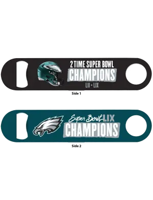 Philadelphia Eagles Wincraft NFL Super Bowl LIX Champs Double Sided Metal Bottle Opener