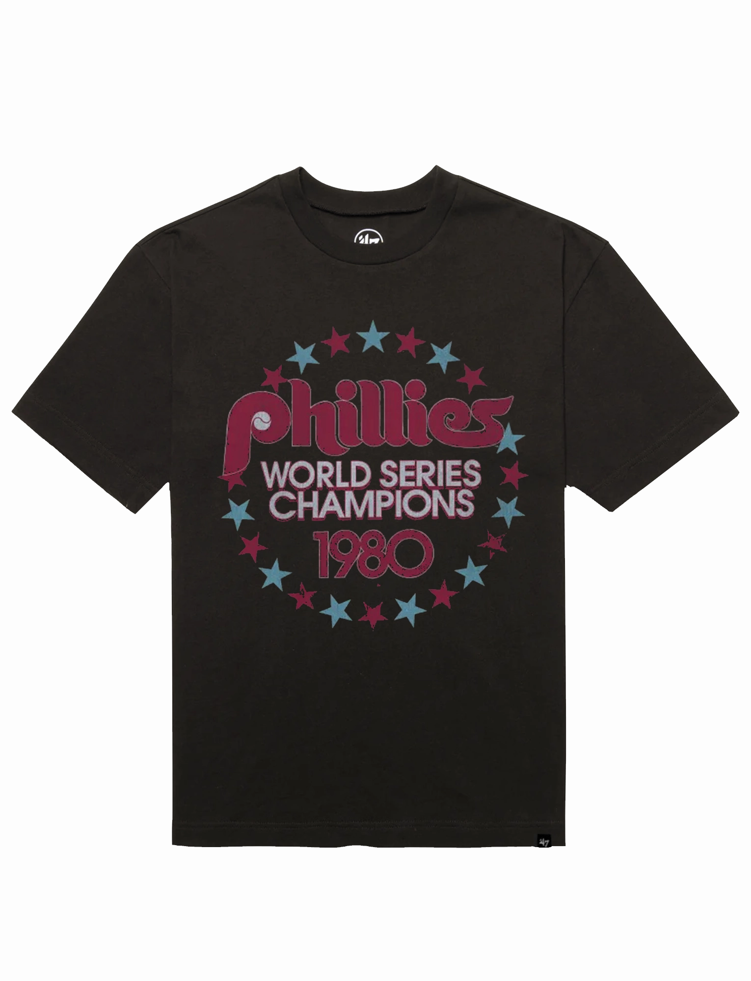 Philadelphia Phillies '47 MLB 80 Champs Vintage Foundation T-Shirt - Carbonite