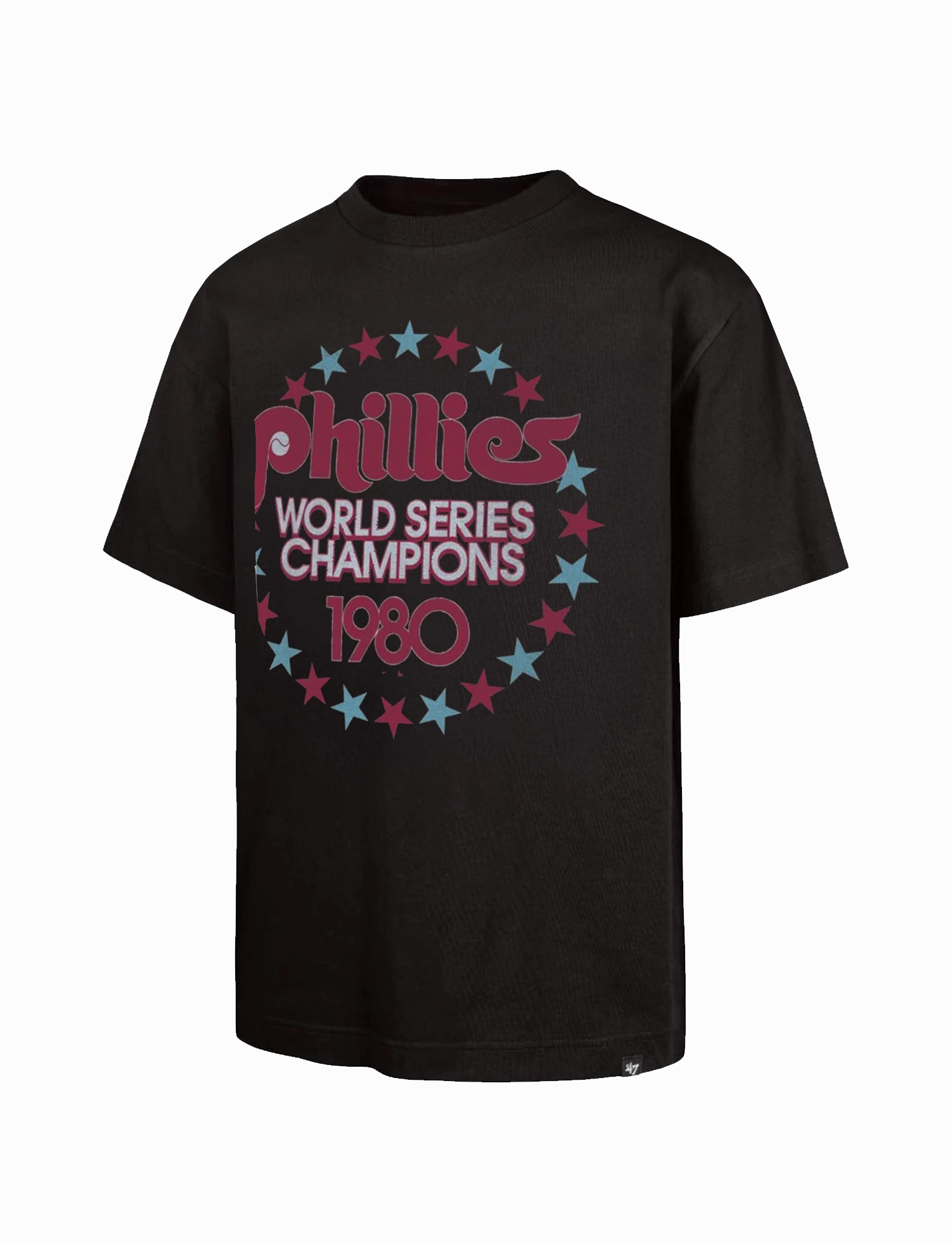 Philadelphia Phillies '47 MLB 80 Champs Vintage Foundation T-Shirt - Carbonite
