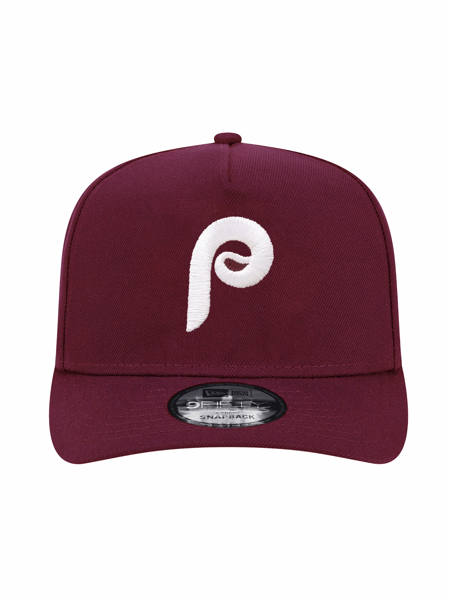 Philadelphia Phillies New Era MLB Cooperstown Pre-Curved 9FIFTY A-Frame Snapback Hat - Cardinal