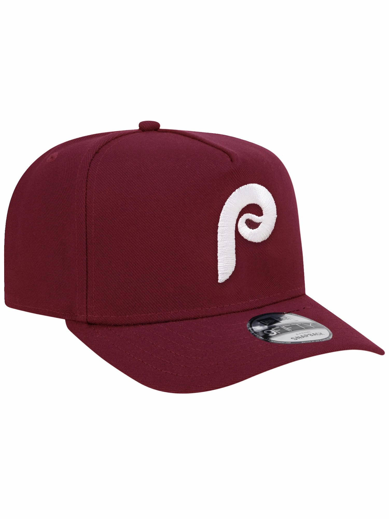 Philadelphia Phillies New Era MLB Cooperstown Pre-Curved 9FIFTY A-Frame Snapback Hat - Cardinal