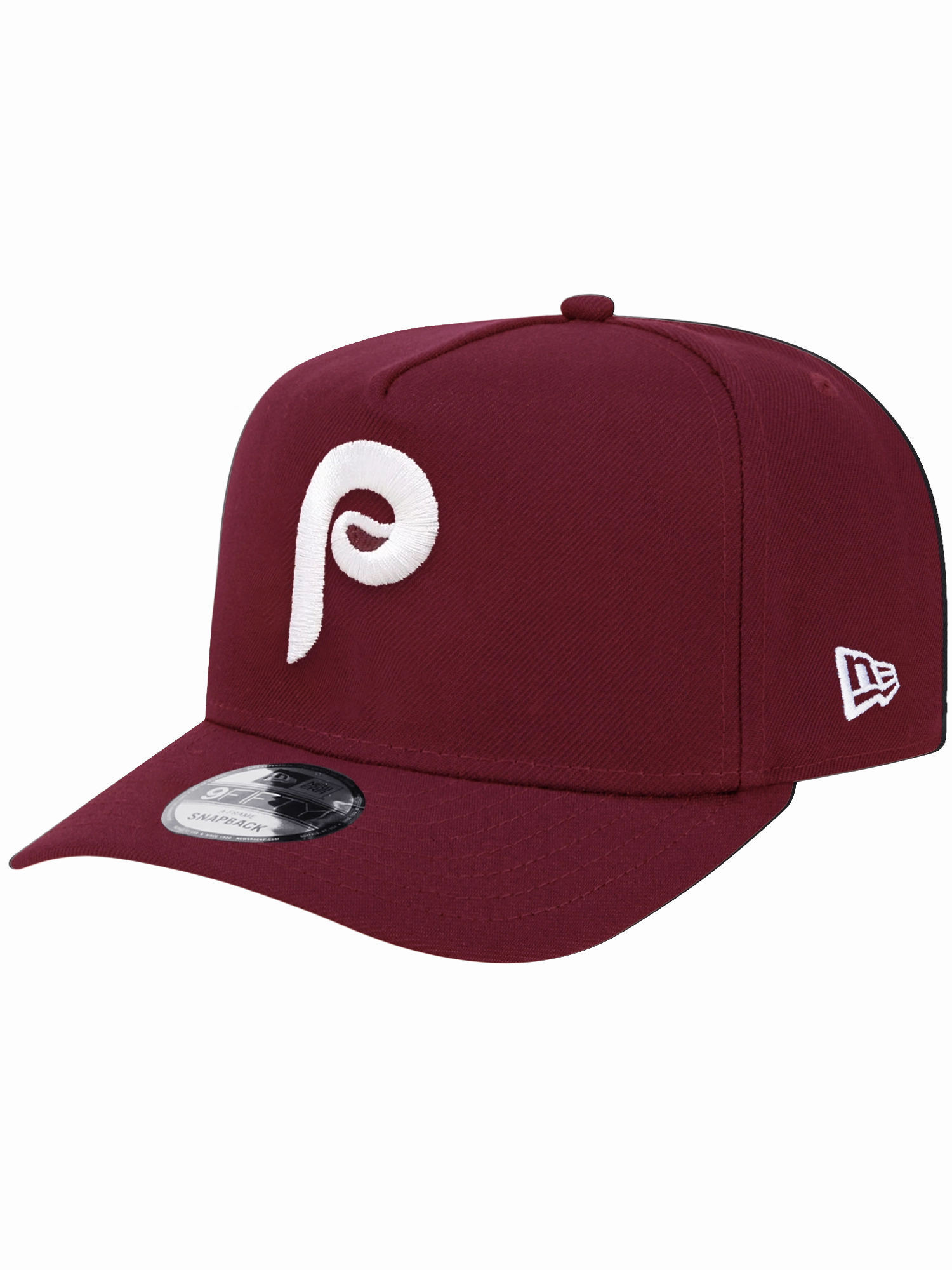 Philadelphia Phillies New Era MLB Cooperstown Pre-Curved 9FIFTY A-Frame Snapback Hat - Cardinal