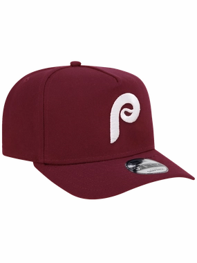 Philadelphia Phillies New Era MLB Cooperstown Pre-Curved 9FIFTY A-Frame Snapback Hat - Cardinal