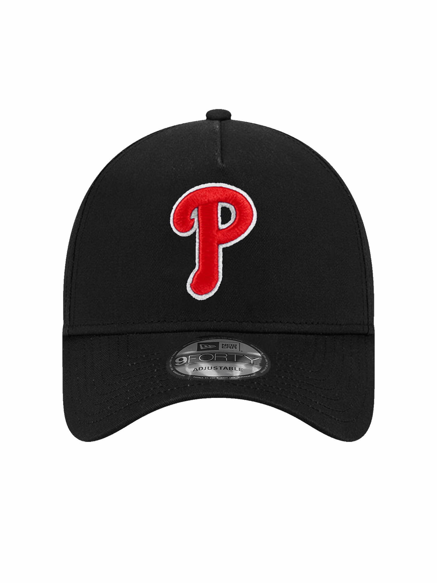 Philadelphia Phillies New Era MLB Team 9FORTY A-Frame Snapback Hat - Black