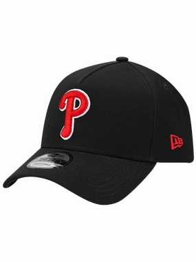 Philadelphia Phillies New Era MLB Team 9FORTY A-Frame Snapback Hat - Black