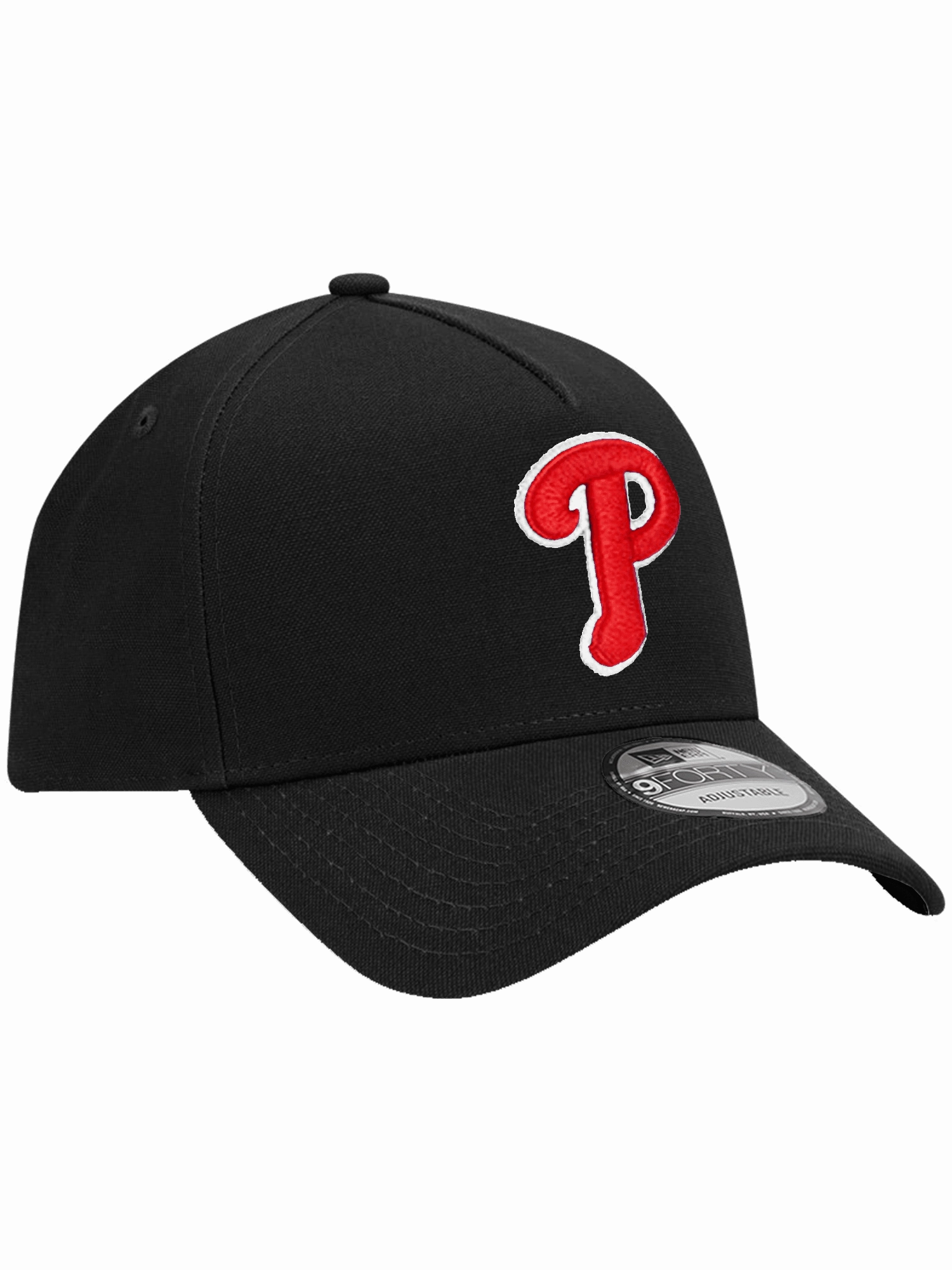 Philadelphia Phillies New Era MLB Team 9FORTY A-Frame Snapback Hat - Black