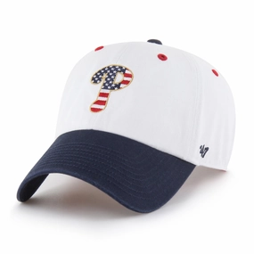 PHILADELPHIA PHILLIES PATRIOTIC FLAG FILL '47 CLEAN UP