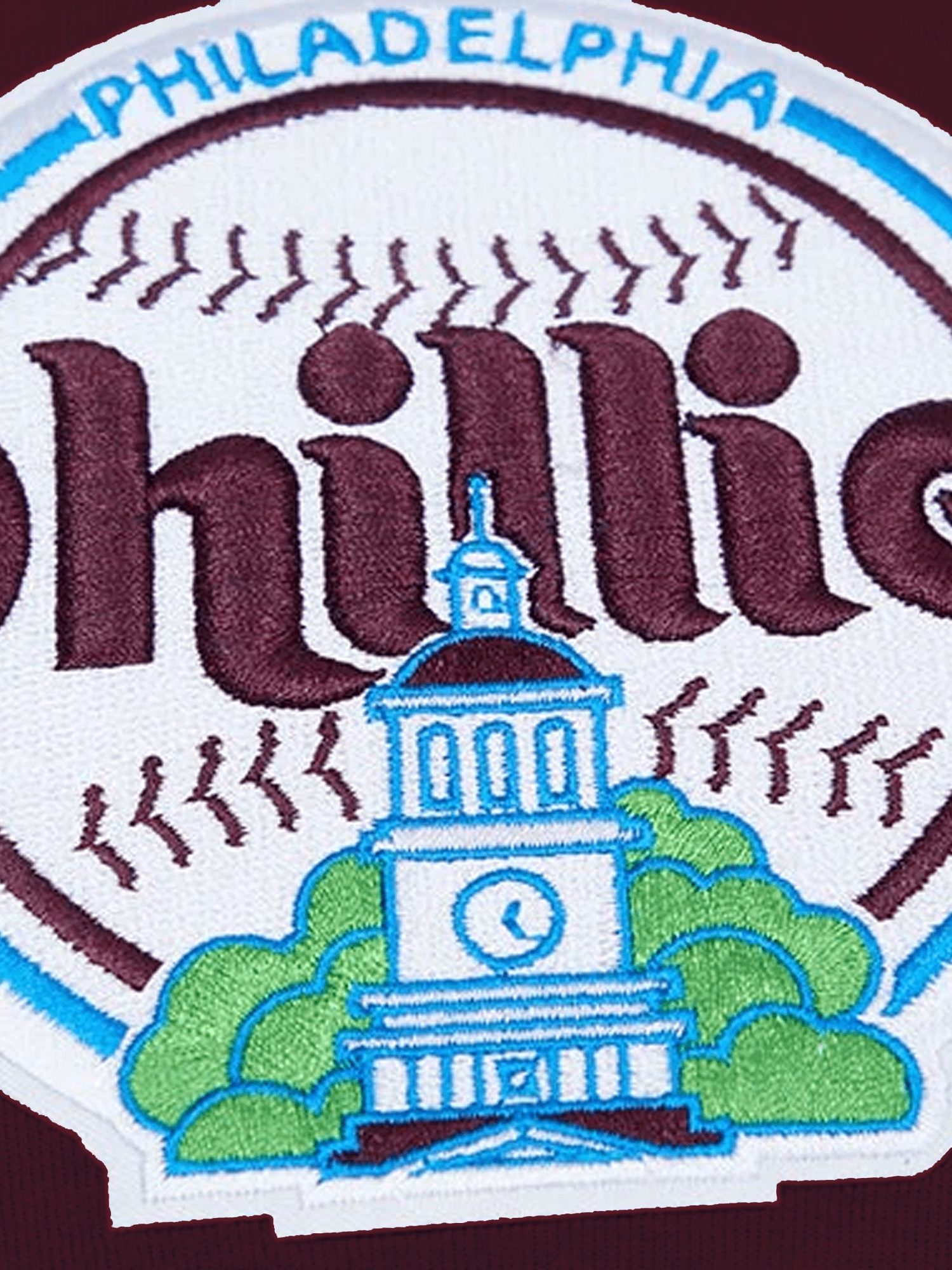 Philadelphia Phillies Pro Standard MLB Team Chenille Hoodie Jumper  - Maroon
