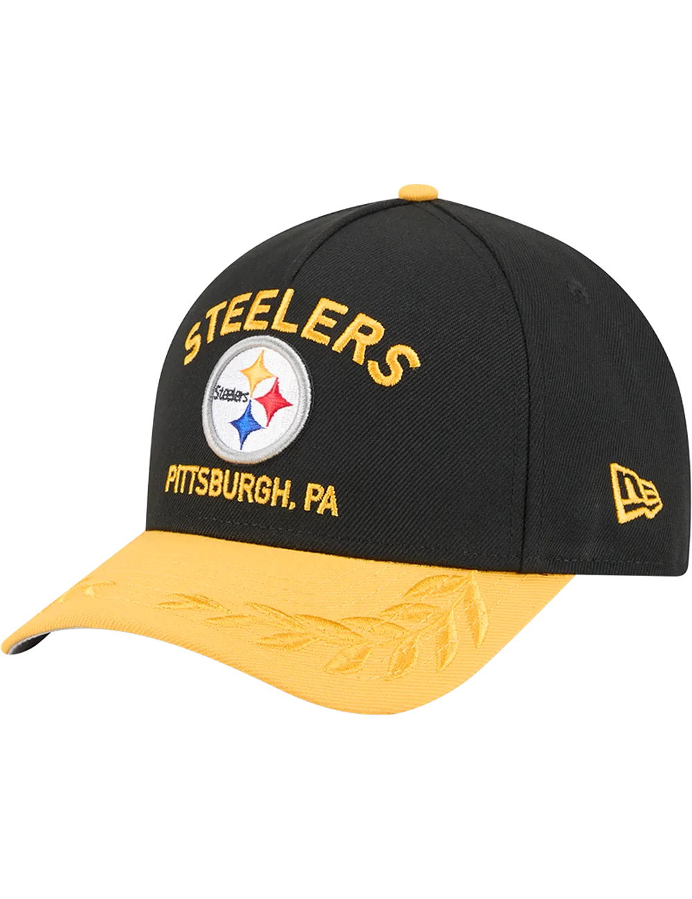 Pittsburgh Steelers New Era NFL 25 Draft 9FORTY M-Crown Snapback Hat - Black
