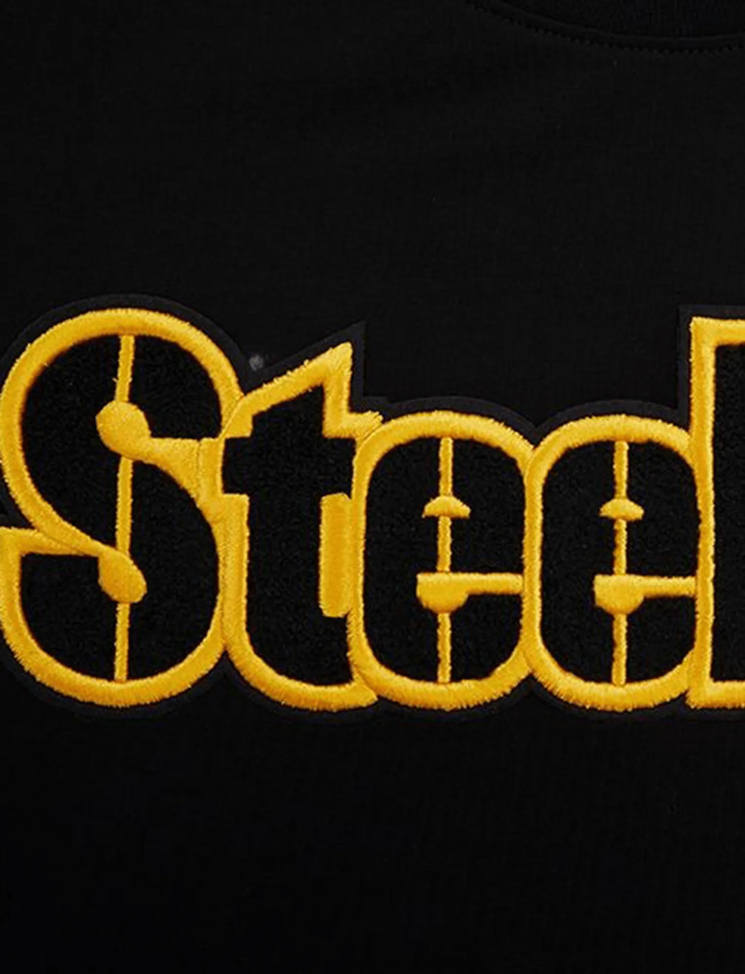 Pittsburgh Steelers Pro Standard NFL Classic Chenille Flex T-Shirt - Black