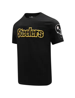 Pittsburgh Steelers Pro Standard NFL Classic Chenille Flex T-Shirt - Black