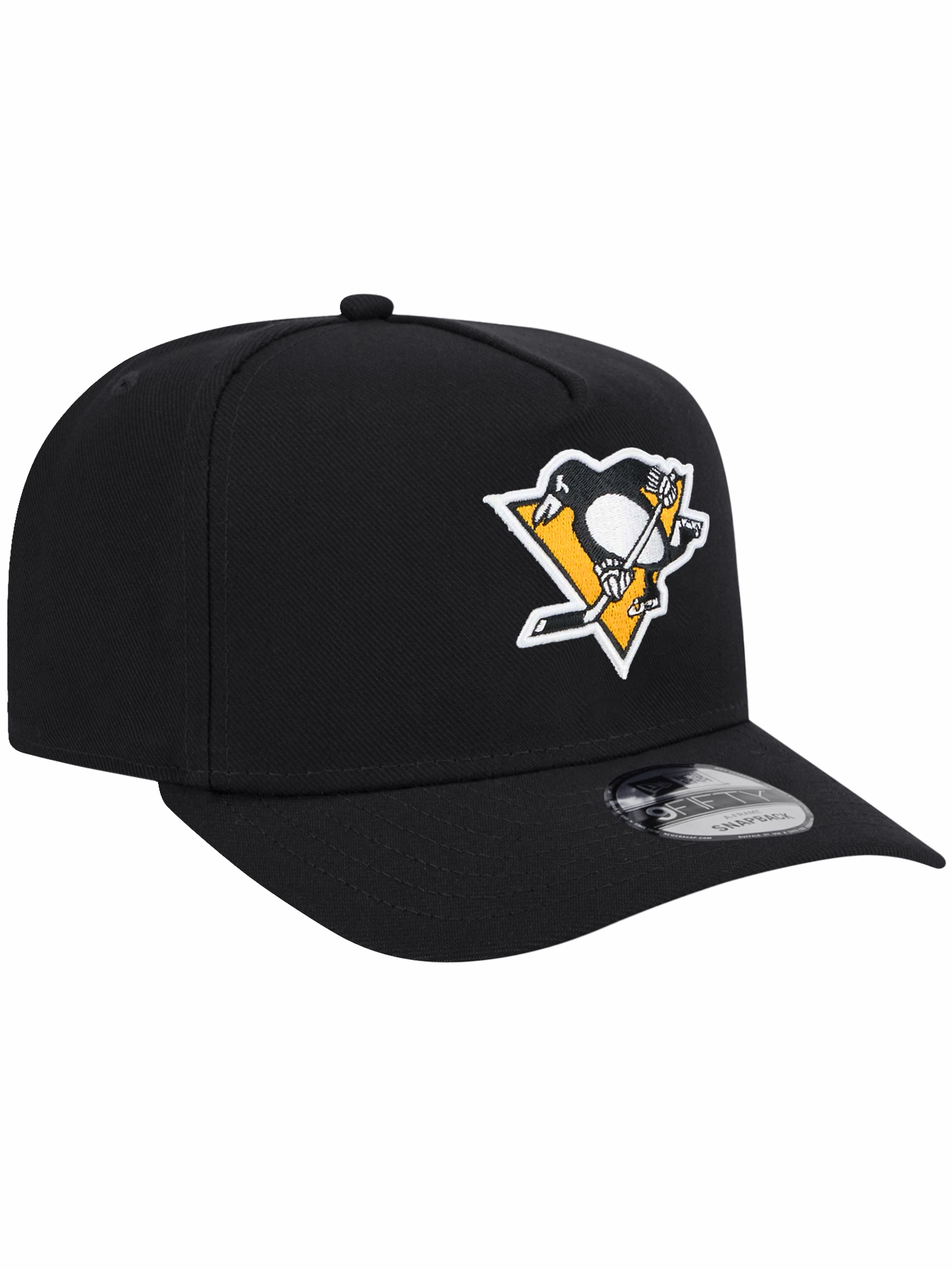 Pittsburgh Penguins New Era NHL Team Pre-Curved 9FIFTY A-Frame Snapback Hat - Black