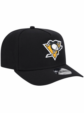 Pittsburgh Penguins New Era NHL Team Pre-Curved 9FIFTY A-Frame Snapback Hat - Black