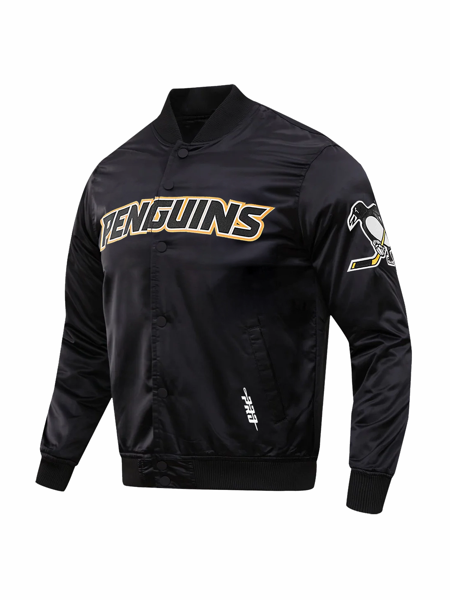 Pittsburgh Penguins Pro Standard NHL Team Classic Satin Button Jacket - Black