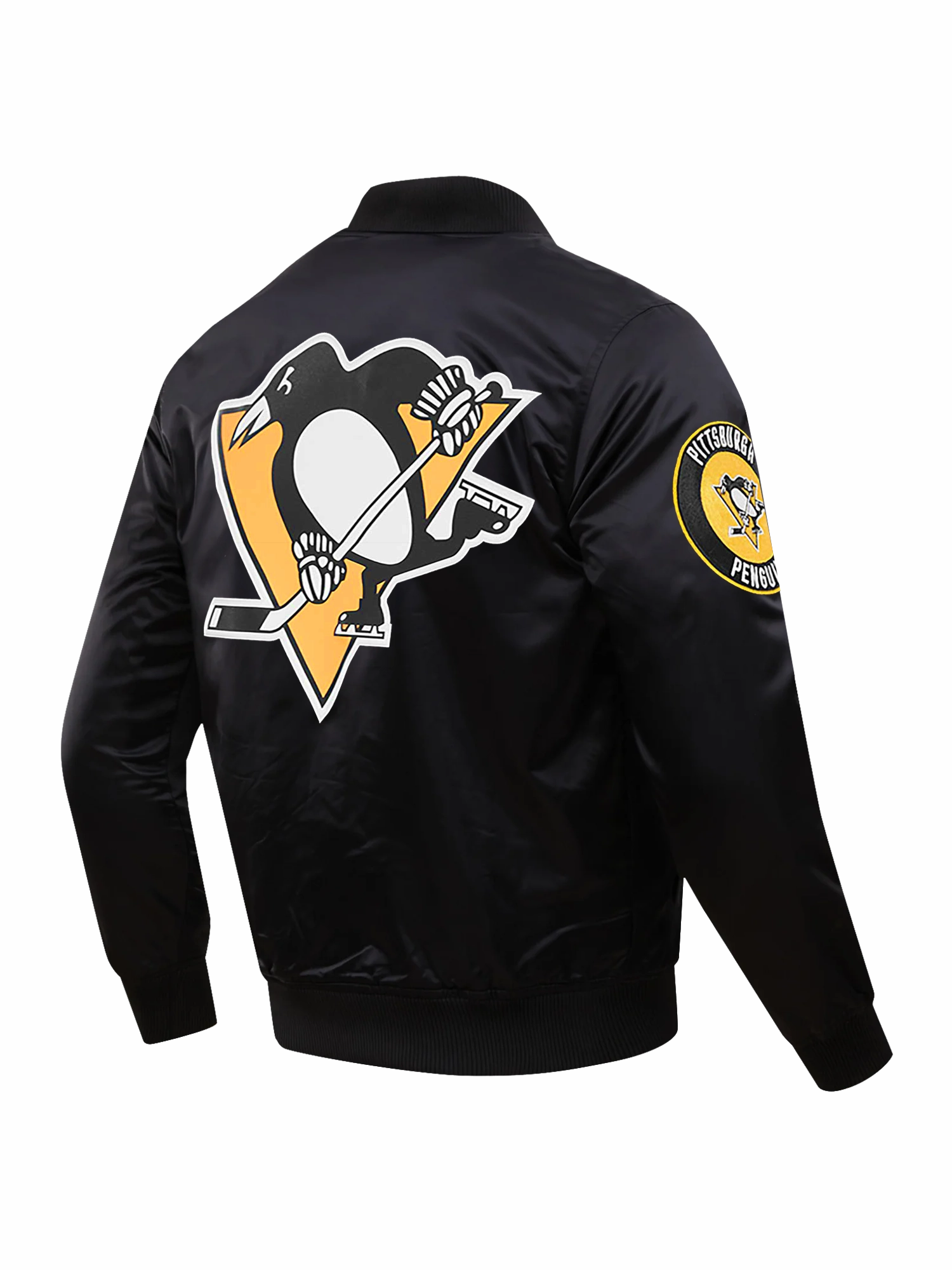 Pittsburgh Penguins Pro Standard NHL Team Classic Satin Button Jacket - Black