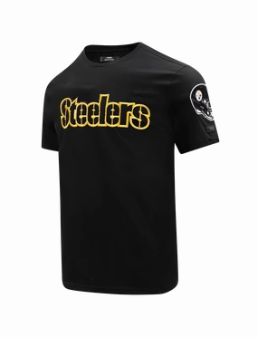 Pittsburgh Steelers Pro Standard NFL Classic Chenille Flex T-Shirt - Black