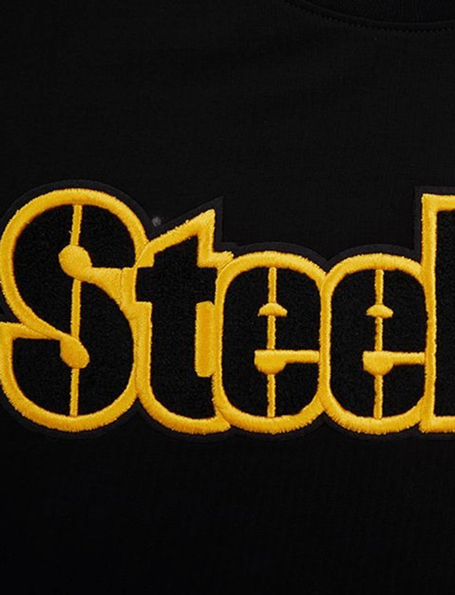 Pittsburgh Steelers Pro Standard NFL Classic Chenille Flex T-Shirt - Black