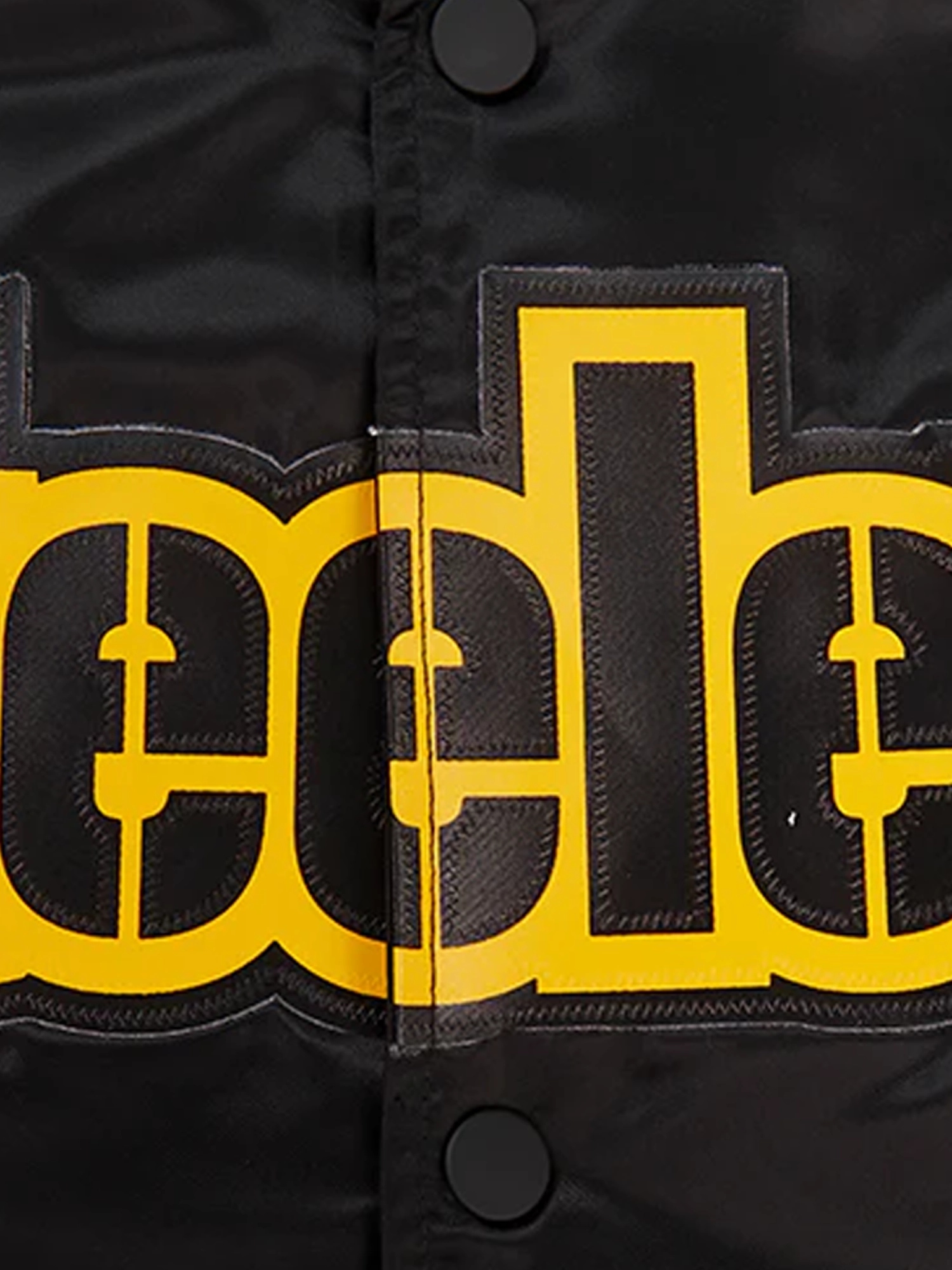 Pittsburgh Steelers Pro Standard NFL Team Classic Satin Button Jacket - Black