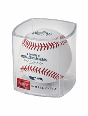 Rawlings MLB Official Game Baseball Ball w/Display Case
