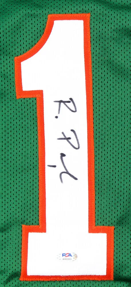 Roscoe Parrish Signed Miami Hurricanes Jersey (PSA Holo) Buffalo Bills Receiver