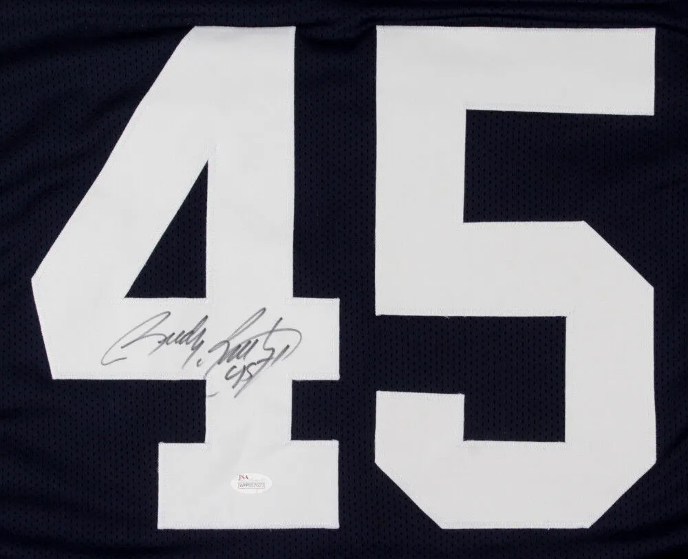 Rudy Ruettiger Signed Notre Dame Fighting Irish Jersey (JSA) Notre Dame Legend