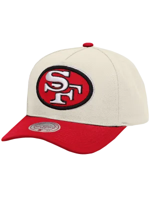 San Francisco 49ers Mitchell & Ness NFL Team 2T Pro Pinch Snapback Hat - Cream