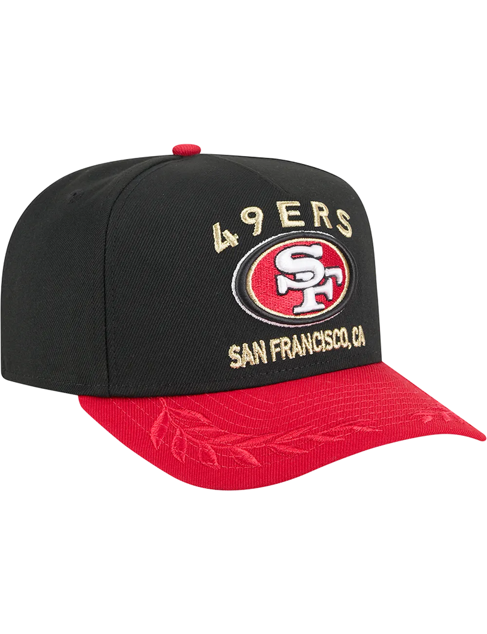 San Francisco 49ers New Era NFL 25 Draft Pre-Curved 9FIFTY A-Frame Snapback Hat - Black