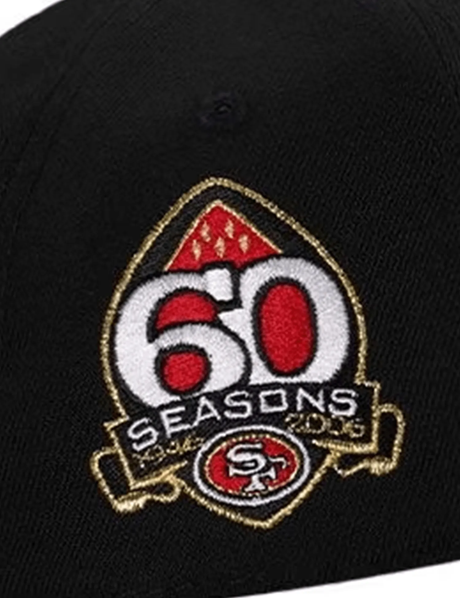 San Francisco 49ers New Era NFL 2T Script 9FORTY A-Frame Snapback Hat - Black