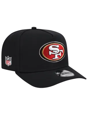 San Francisco 49ers New Era NFL Team 9FIFTY A-Frame Pre-Curved Snapback Hat - Black