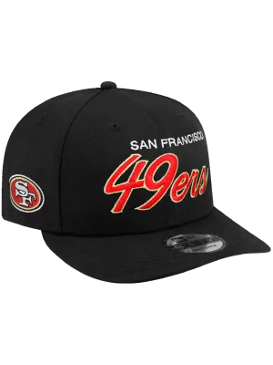 San Francisco 49ers New Era NFL Team Script 9FIFTY Pre-Curved Snapback Hat - Black