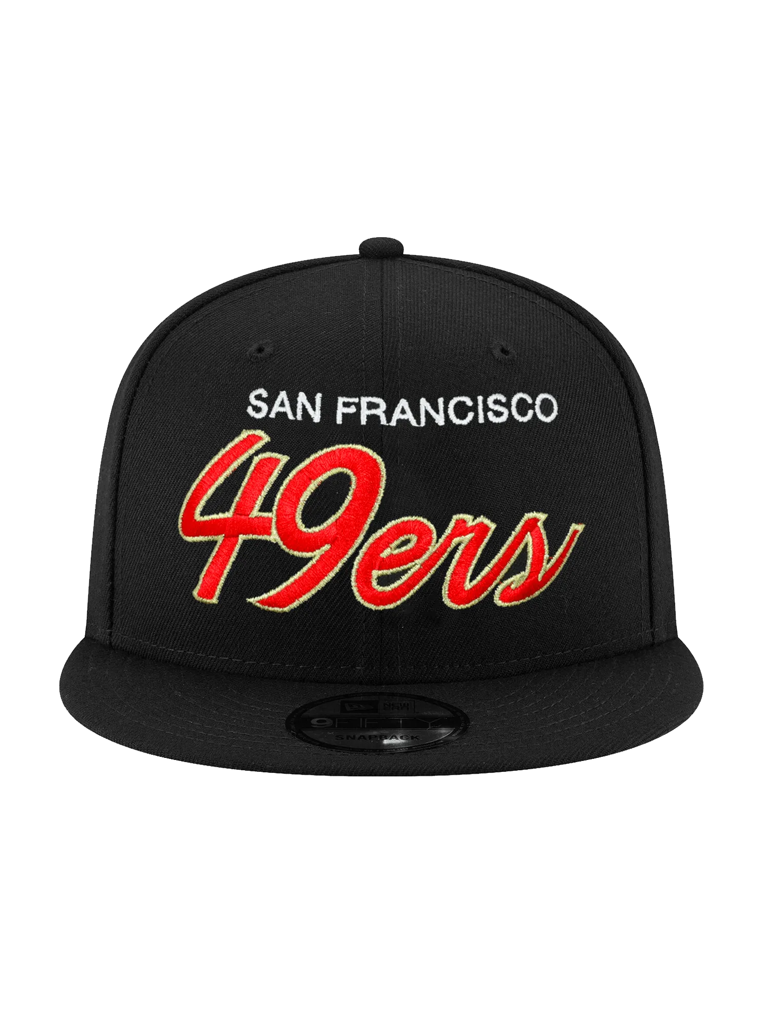San Francisco 49ers New Era NFL Team Script 9FIFTY Snapback Hat - Black