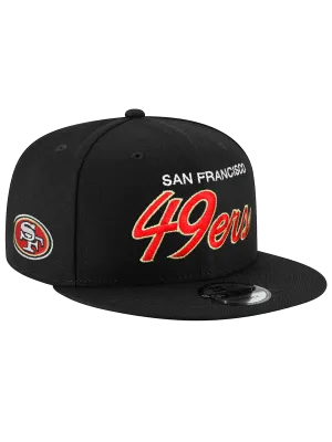 San Francisco 49ers New Era NFL Team Script 9FIFTY Snapback Hat - Black