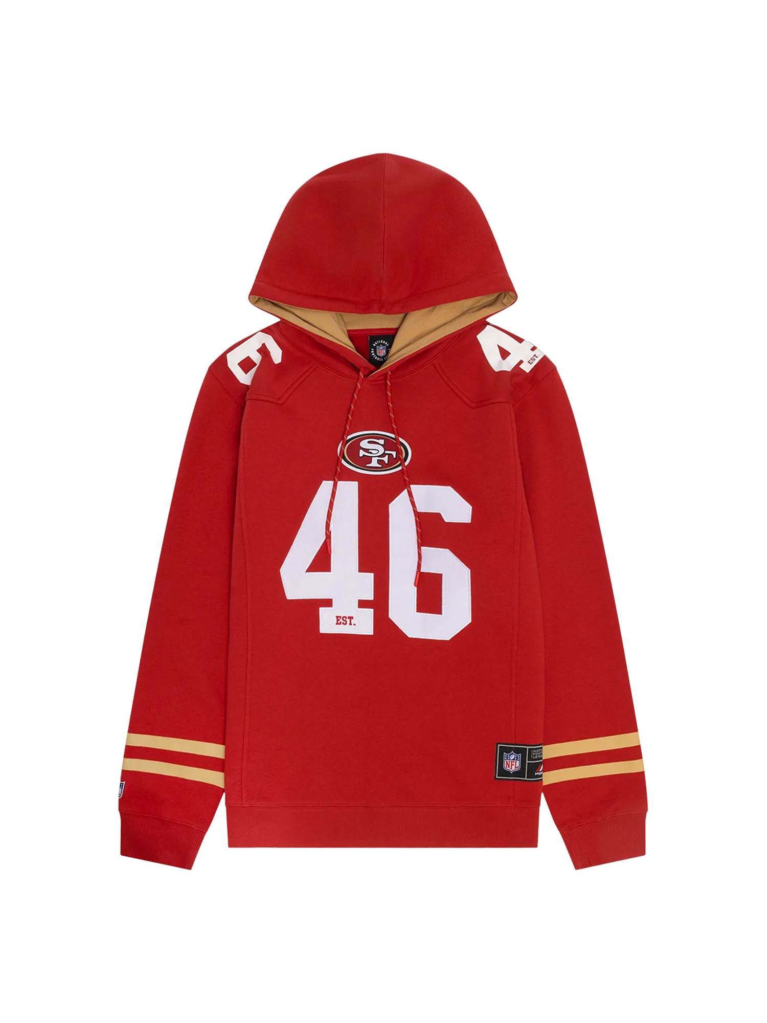 San Francisco 49ers NFL Foundation Panel Hoodie Jumper - Red
