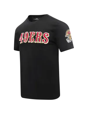 San Francisco 49ers Pro Standard NFL Classic Chenille Flex T-Shirt - Black