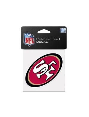 San Francisco 49ers Wincraft NFL 4" x 4" Perfect Cut Decal