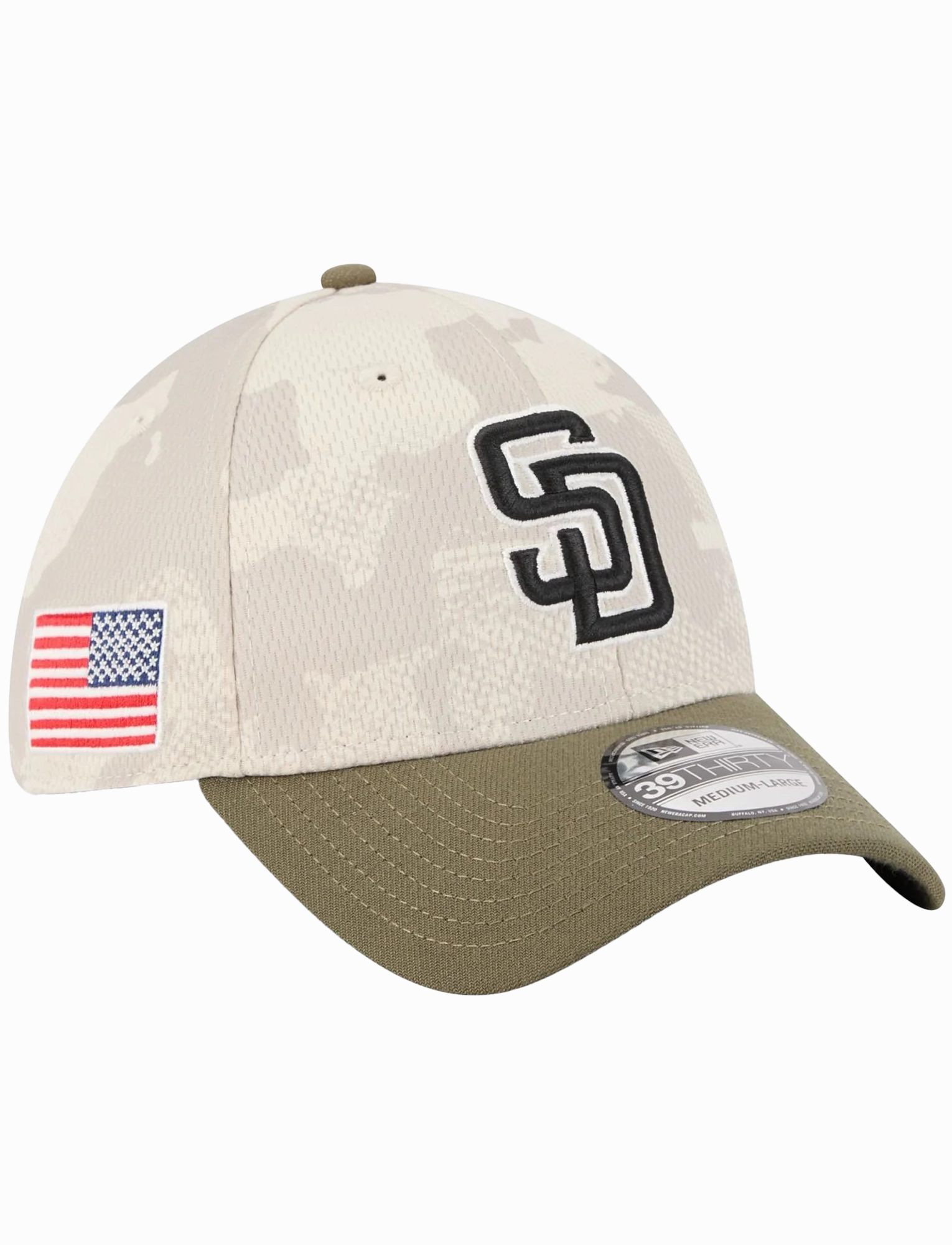 San Diego Padres New Era MLB Armed Forces 2025 39THIRTY Stretch-Fit Hat