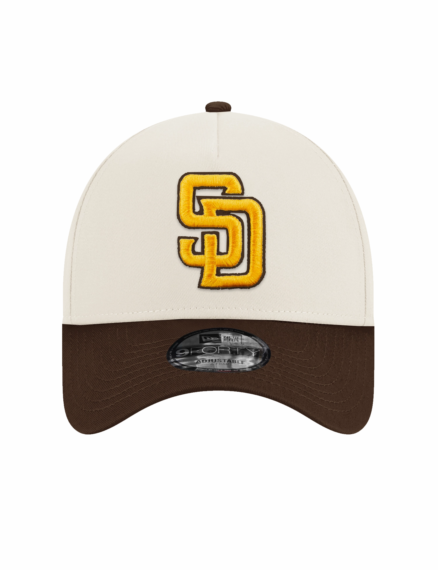 San Diego Padres New Era MLB Petco Side Patch 9FORTY A-Frame Snapback Hat - Chrome
