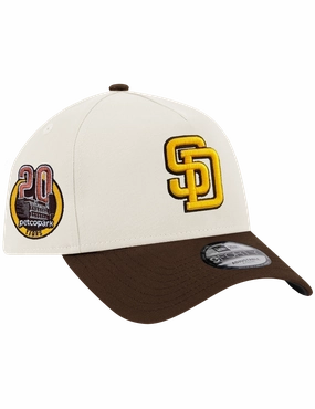 San Diego Padres New Era MLB Petco Side Patch 9FORTY A-Frame Snapback Hat - Chrome