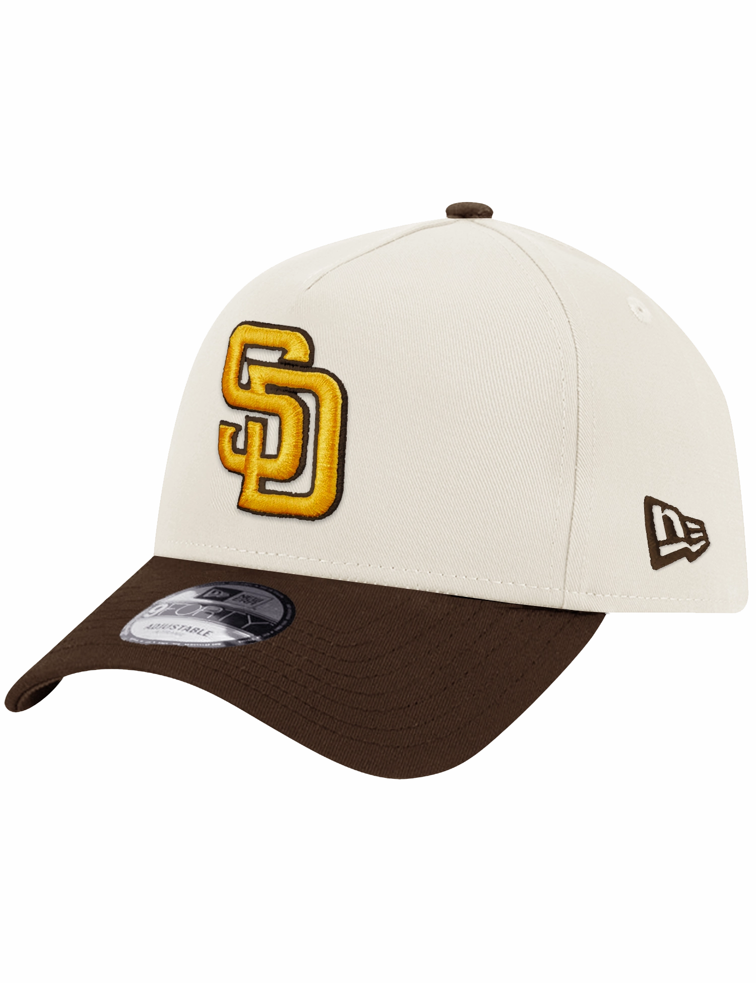 San Diego Padres New Era MLB Petco Side Patch 9FORTY A-Frame Snapback Hat - Chrome