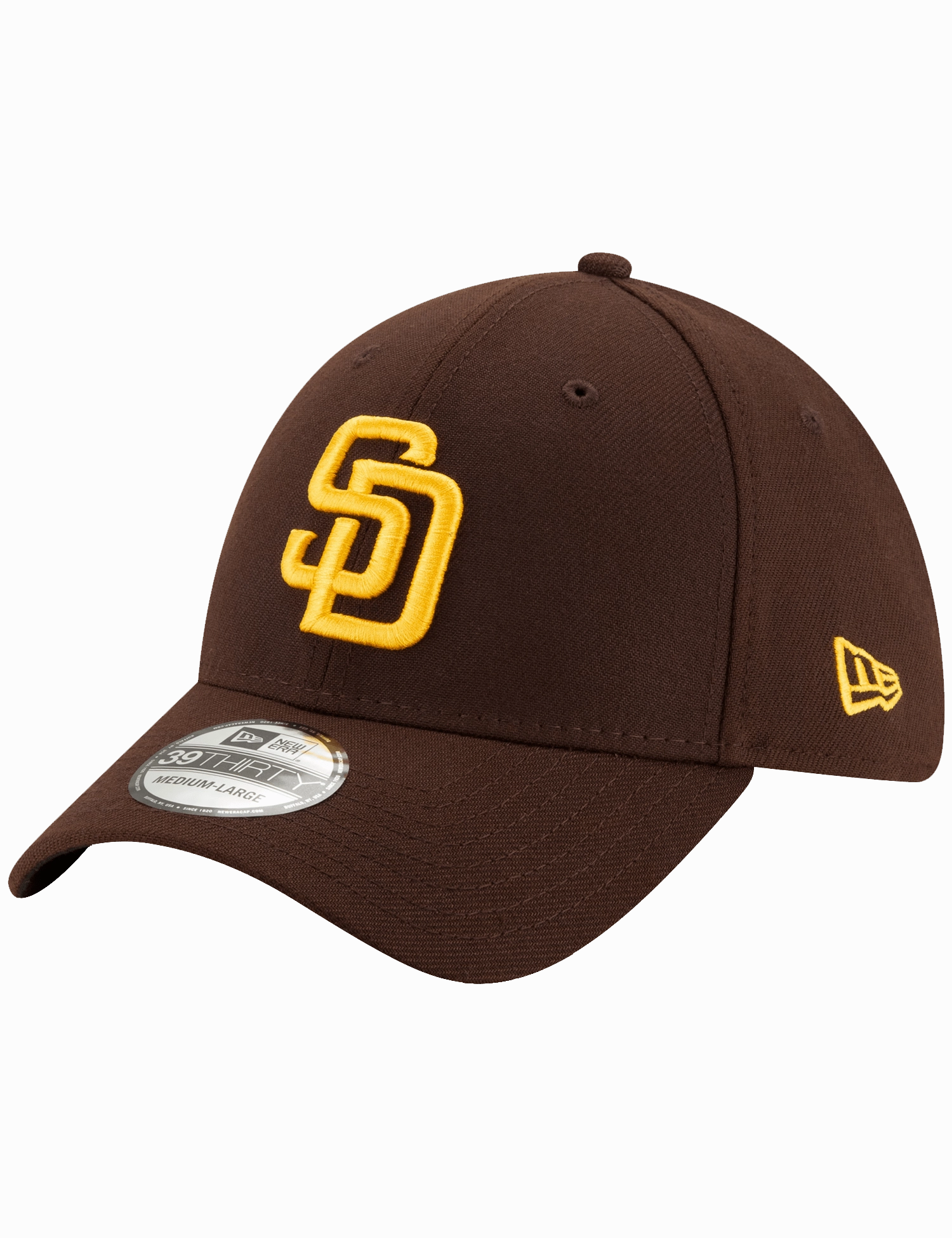 San Diego Padres New Era MLB Team 39THIRTY Stretch-Fit Hat - Brown