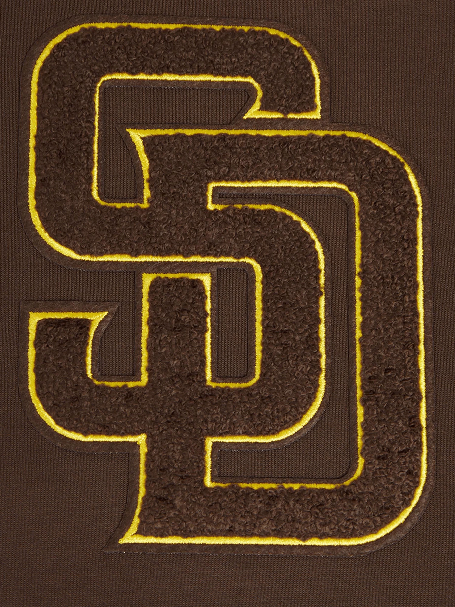 San Diego Padres Pro Standard MLB Team Chenille Hoodie Jumper  - Brown