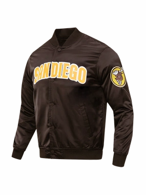 San Diego Padres Pro Standard MLB Team Classic Satin Button Jacket - Brown