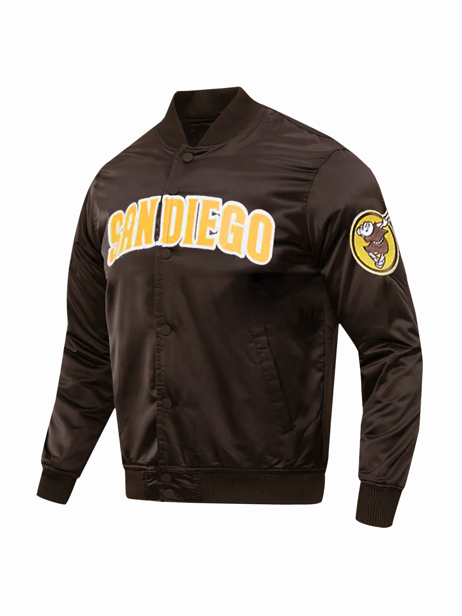 San Diego Padres Pro Standard MLB Team Classic Satin Button Jacket - Brown