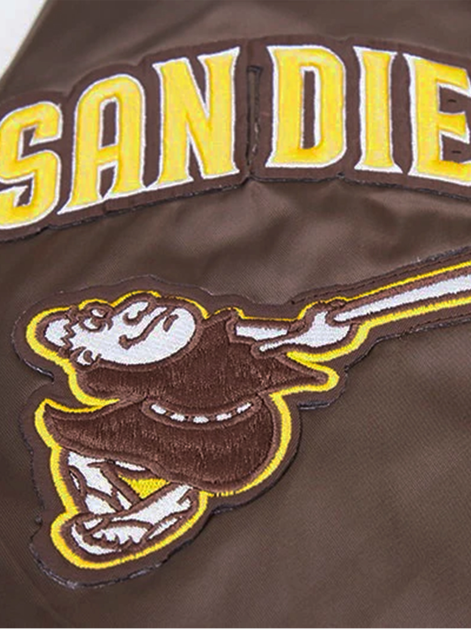 San Diego Padres Pro Standard MLB Team Classic Satin Button Jacket - Brown