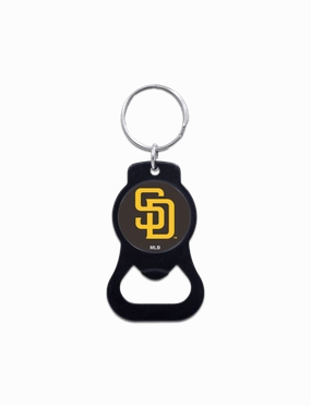 San Diego Padres Wincraft MLB Team Logo/Black Bottle Opener Key Ring