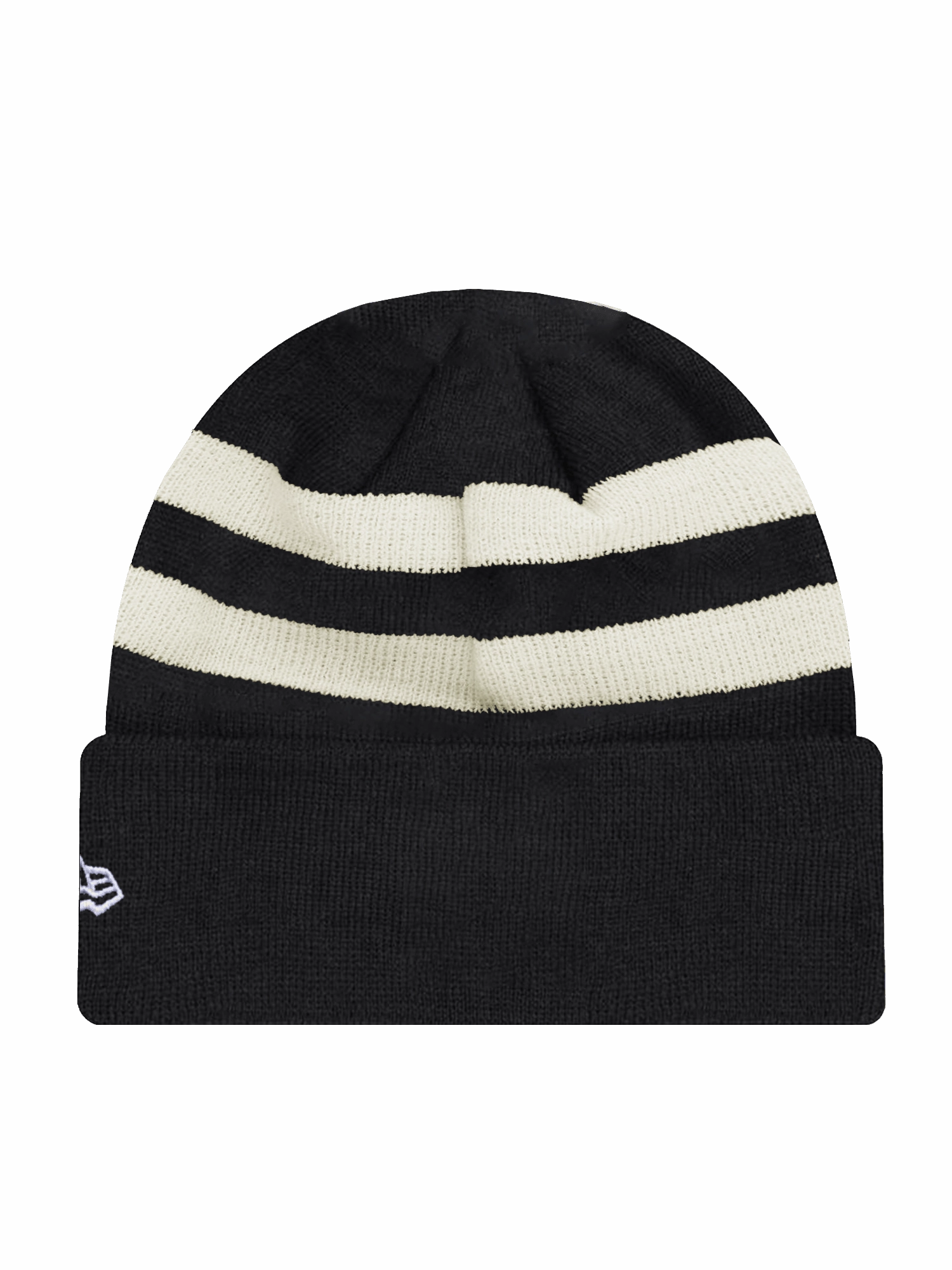 San Francisco 49ers New Era NFL Ivory Stripe Knit Beanie - Black