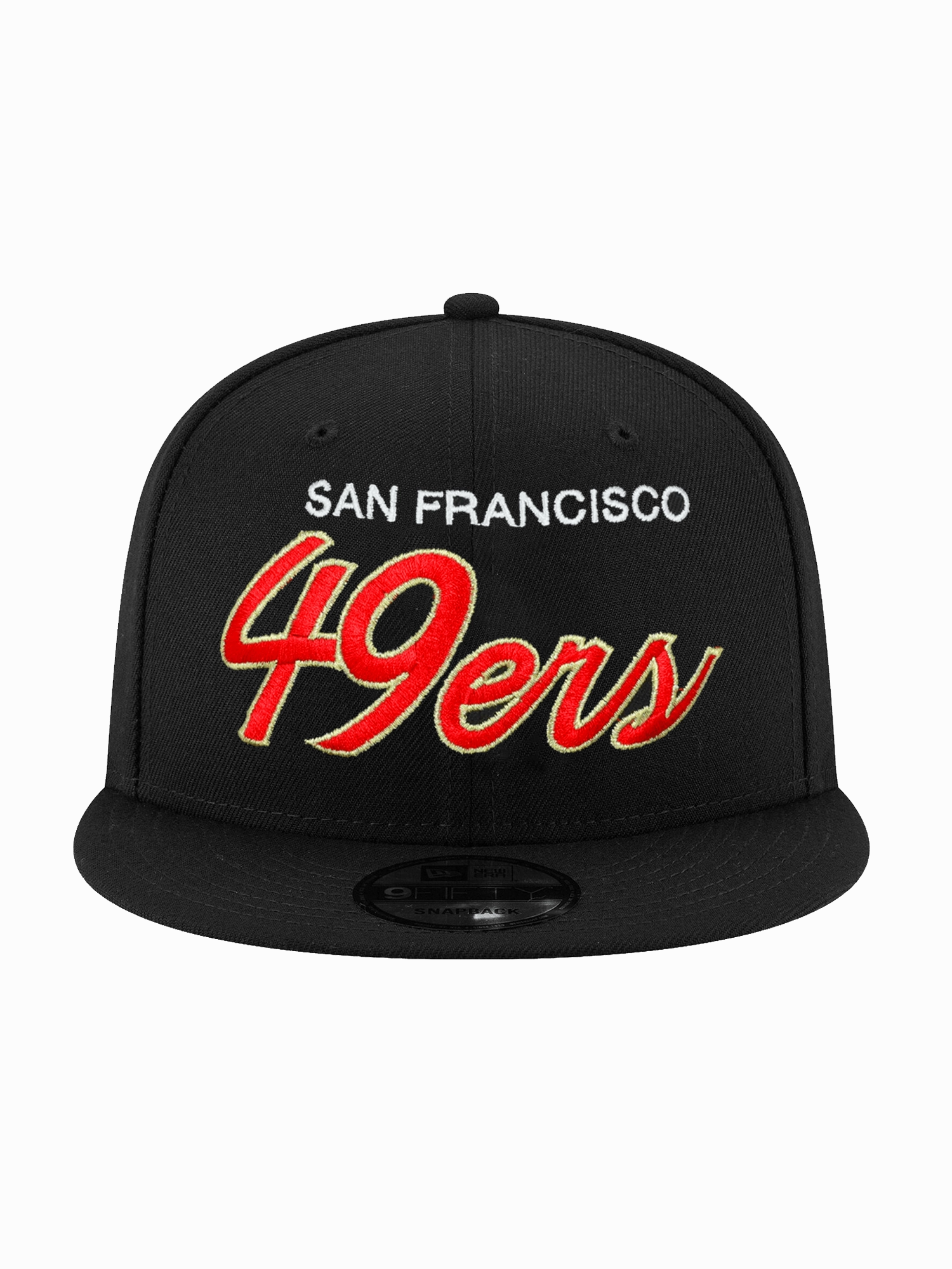 San Francisco 49ers New Era NFL Team Script 9FIFTY Snapback Hat - Black