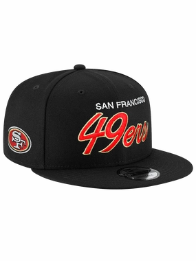 San Francisco 49ers New Era NFL Team Script 9FIFTY Snapback Hat - Black