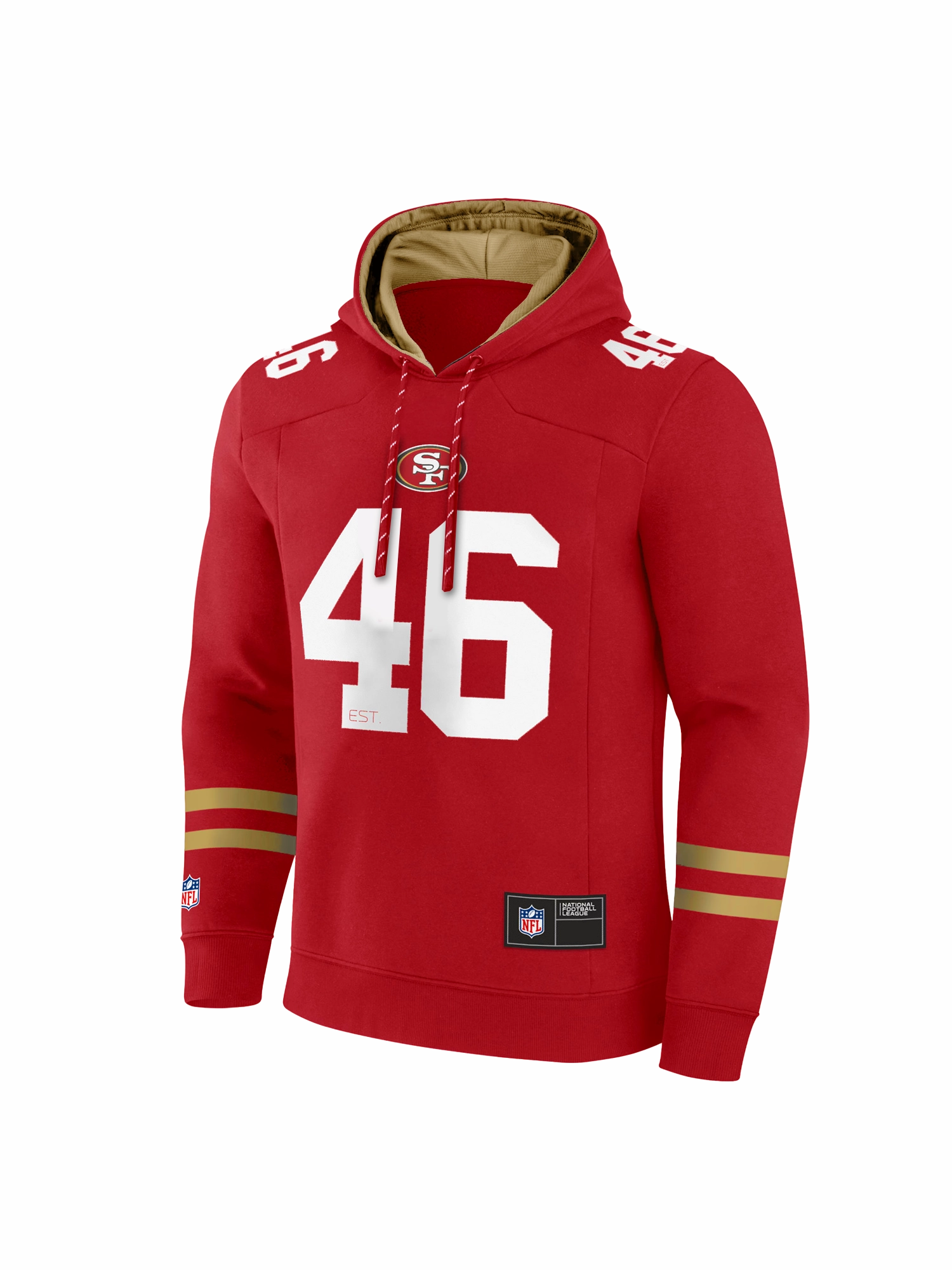 San Francisco 49ers NFL Foundation Panel Hoodie Jumper - Red