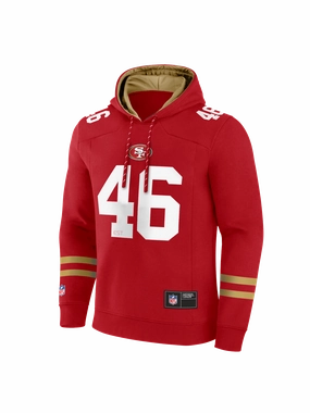 San Francisco 49ers NFL Foundation Panel Hoodie Jumper - Red